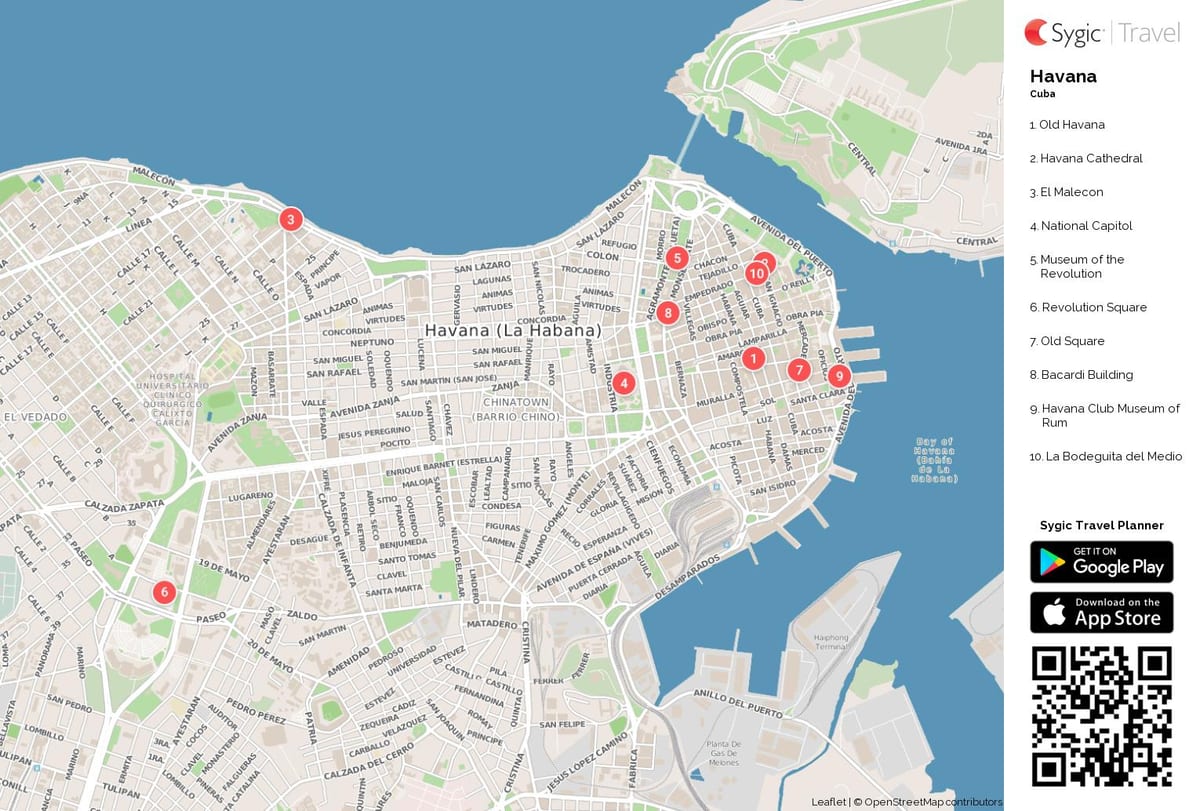 Straßenkarte von Havanna Touristen